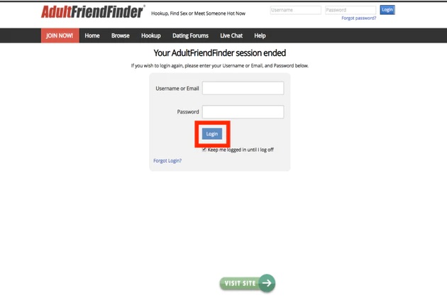 Adult friend finder login